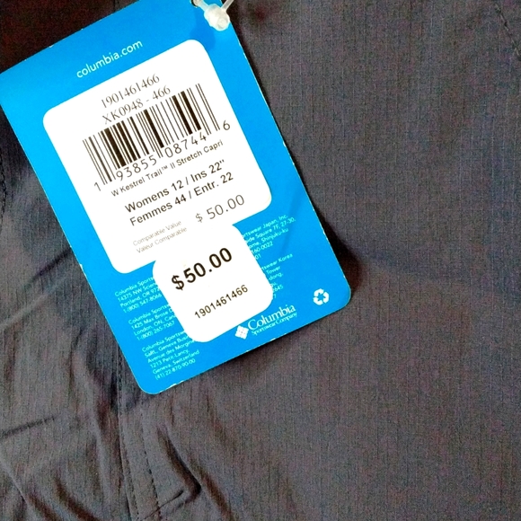 Columbia Kestrel Trail Stretch Capri Size 12 NWT - Picture 6 of 14